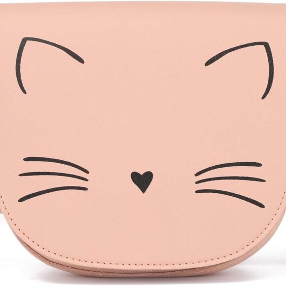 Crossbody Bag for Teen Girls Small Synthetic Leather Cat Heart Gift - Picture 1 of 6